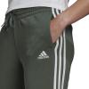 imageadidas Womens Essentials 3Stripes PantsGreen OxideWhite