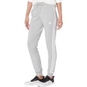 imageadidas Womens Essentials 3Stripes PantsMedium Grey HeatherWhite