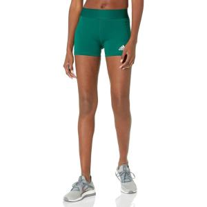 imageadidas Womens Techfit Volleyball ShortsTeam Dark GreenWhite