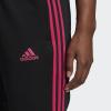 imageadidas Womens Aeroready Sereno Slim TaperedCut 3Stripes PantsBlackTeam Real Magenta