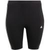 imageadidas Womens Essentials 3Stripes Bike ShortsBlackWhite