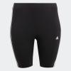 imageadidas Womens Essentials 3Stripes Bike ShortsBlackWhite