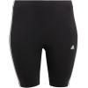 imageadidas Womens Essentials 3Stripes Bike ShortsBlackWhite