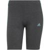 imageadidas Womens Essentials 3Stripes Bike ShortsDark Grey HeatherMint Ton