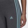 imageadidas Womens Essentials 3Stripes Bike ShortsDark Grey HeatherMint Ton