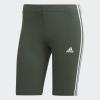 imageadidas Womens Essentials 3Stripes Bike ShortsGreen Oxidewhite