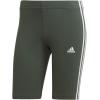 imageadidas Womens Essentials 3Stripes Bike ShortsGreen Oxidewhite