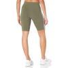 imageadidas Womens Essentials 3Stripes Bike ShortsOlive StrataWhite