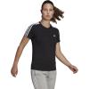 imageadidas Womens Essentials Slim 3Stripes TeeCore BlackWhite