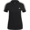 imageadidas Womens Essentials Slim 3Stripes TeeCore BlackWhite