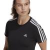 imageadidas Womens Essentials Slim 3Stripes TeeCore BlackWhite