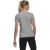 imageadidas Womens Essentials Slim 3Stripes TeeMedium Grey HeatherWhite