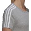 imageadidas Womens Essentials Slim 3Stripes TeeMedium Grey HeatherWhite