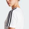 imageadidas Womens Essentials Slim 3Stripes TeeWhiteBlack