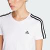 imageadidas Womens Essentials Slim 3Stripes TeeWhiteBlack