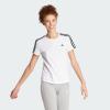 imageadidas Womens Essentials Slim 3Stripes TeeWhiteBlack