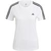 imageadidas Womens Essentials Slim 3Stripes TeeWhiteBlack