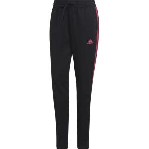 imageadidas Womens Aeroready Sereno Slim TaperedCut 3Stripes PantsBlackTeam Real Magenta