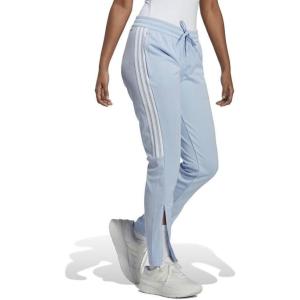 imageadidas Womens Aeroready Sereno Slim TaperedCut 3Stripes PantsBlue DawnWhite