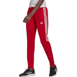 imageadidas Womens Aeroready Sereno Slim TaperedCut 3Stripes PantsVivid RedWhite