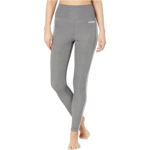 imageadidas Womens Designed 2 Move 3Stripes Highrise Long TightsDark Grey HeatherWhite