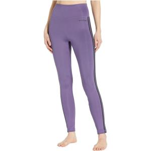 imageadidas Womens Designed 2 Move 3Stripes Highrise Long TightsTech Purple