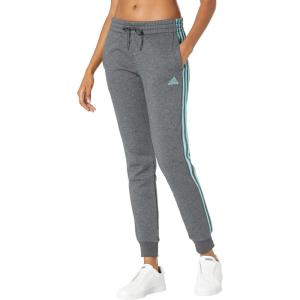 imageadidas Womens Plus Size Essentials Fleece Tapered Cuff PantsDark Grey HeatherMint Ton