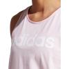 imageadidas Womens Essentials Loose Logo Tank TopClear PinkWhite