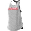 imageadidas Womens Essentials Loose Logo Tank TopMedium Grey HeatherPrism Pink