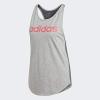 imageadidas Womens Essentials Loose Logo Tank TopMedium Grey HeatherPrism Pink