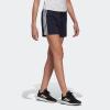 imageadidas Womens Essentials Slim 3Stripes ShortsInkWhite