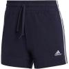 imageadidas Womens Essentials Slim 3Stripes ShortsInkWhite