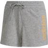 imageadidas Womens Essentials Slim 3Stripes ShortsMedium Grey HeatherHazy Orange