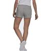 imageadidas Womens Essentials Slim 3Stripes ShortsMedium Grey HeatherHazy Orange