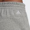 imageadidas Womens Essentials Slim 3Stripes ShortsMedium Grey HeatherWhite