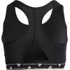 imageadidas Womens Training Medium Support 3 Stripes BraCore BlackWhite