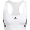 imageadidas Womens Training Medium Support 3 Stripes BraWhiteCore Black