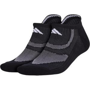 imageadidas UnisexAdult Superlite Performance Tabbed No Show Socks 2pairBlackOnix GreyGrey