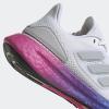 imageadidas Womens Ultraboost 22 Running ShoeWhiteGreyLucid Fuchsia