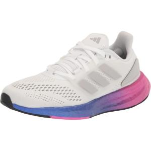 imageadidas Womens Ultraboost 22 Running ShoeWhiteGreyLucid Fuchsia