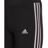 imageadidas Womens Essentials 3Stripes LeggingsBlackClear Pink