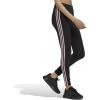 imageadidas Womens Essentials 3Stripes LeggingsBlackClear Pink