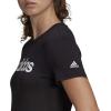 imageadidas Womens Loungewear Essentials Slim Logo TeeBlackWhite