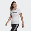 imageadidas Womens Loungewear Essentials Slim Logo TeeWhiteBlack