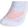 imageadidas Womens Superlite Performance Tabbed No Show Running Socks With Achilles Protection 2pairWhiteBlue DawnCoral Fusion Pink