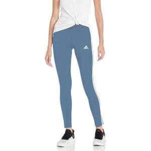 imageadidas Womens Essentials 3Stripes LeggingsAltered BlueWhite