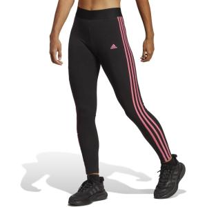 imageadidas Womens Essentials 3Stripes LeggingsBlackPulse Magenta