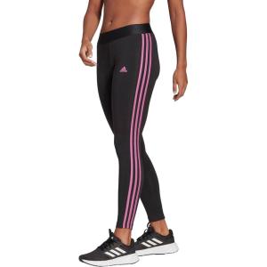 imageadidas Womens Essentials 3Stripes LeggingsBlackSemi Pulse Lilac