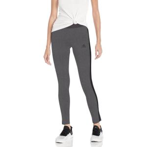 imageadidas Womens Essentials 3Stripes LeggingsDark Grey HeatherBlack