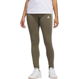 imageadidas Womens Essentials 3Stripes LeggingsOlive StrataWhite